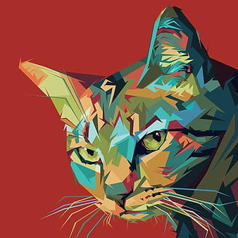 Cat Pop Art Portrait svg vector