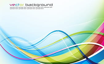 Abstract background colorful curved waves design eps vector
