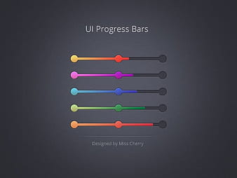 UI Progress Bars psd vector