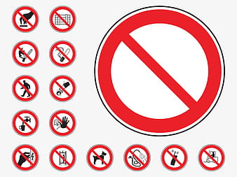 Prohibition Signs ai vector