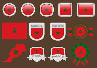Maroc Flags ai vector