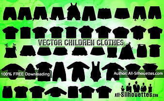45 Vector Children Clothes csh ai svg eps