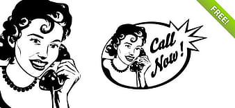 Woman Talking on the Phone psd vector