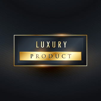 Golden luxury product label eps vector