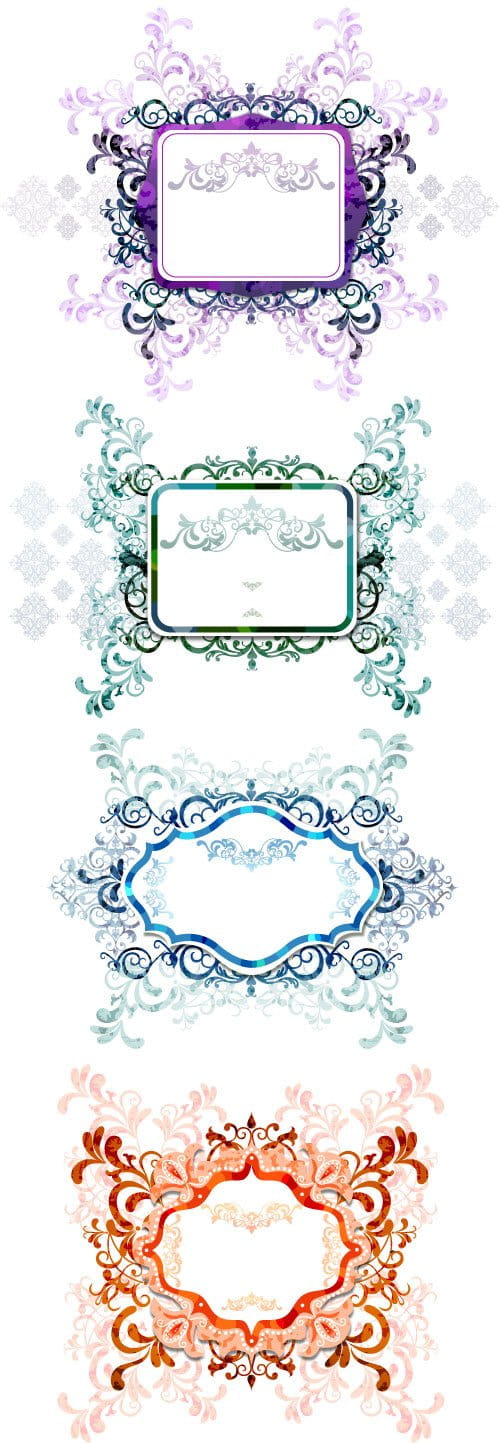 Romantic Frames ai vector