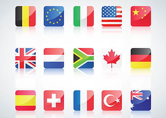 International Flags ai vector