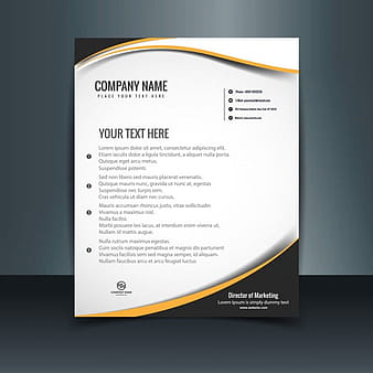 Wavy letterhead template eps vector