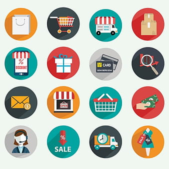 E commerce icons eps vector