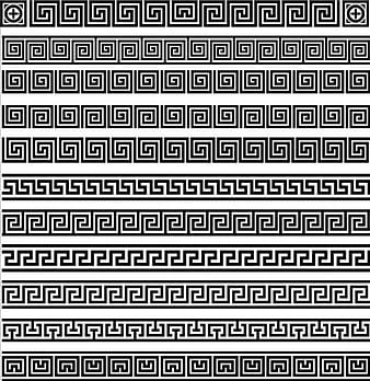 Black simple border vector set  ai
