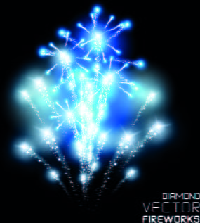 Firework objects vector design eps