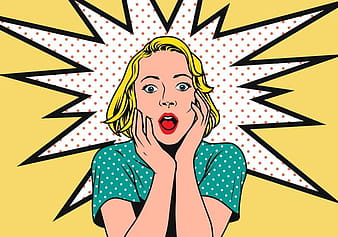 Woman Pop Art Vector Illustration svg eps