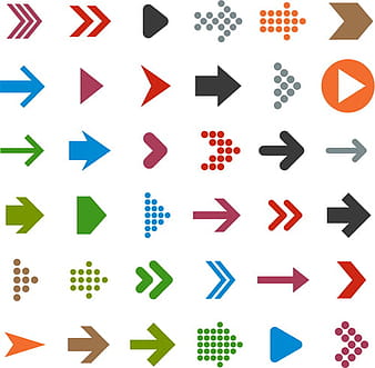 Different arrows logos vector material  eps