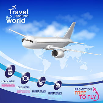 Travel around the world business template vector  eps