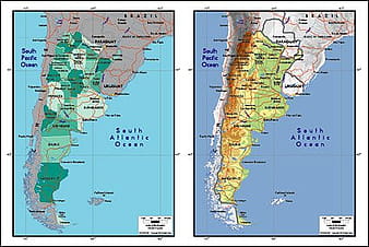 Vector map of the world exquisite material - Argentina Maps eps