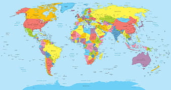 Detailed satellite world map vector eps