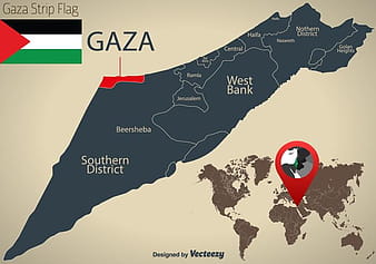 Vector Israel Map And Gaza Strip Country Location ai svg