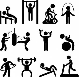 Athletic Gym Gymnasium Exercise  ai eps vector
