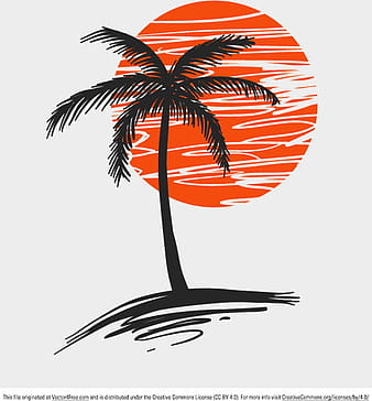 Palm tree ai vector
