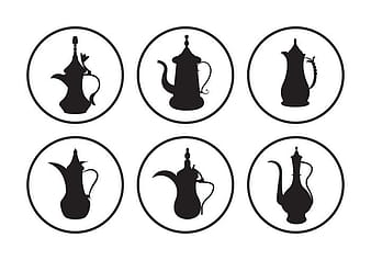 Arabic Coffee Pot Vectors eps