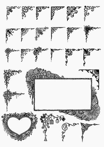 Ornamental elements collection eps vector