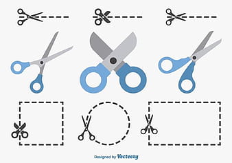 Flat Scissors Coupon Vectors ai
