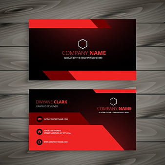 Red business card eps ai vector
