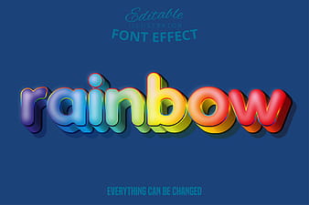 Rainbow text style effect vector eps