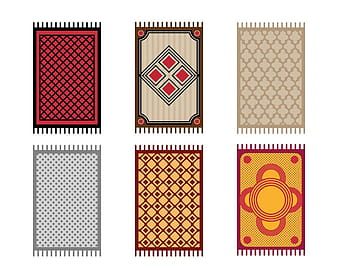 Conjunto de vectores de alfombra svg eps