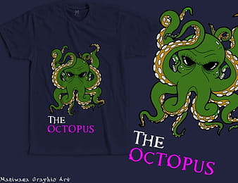 Tide tshirt octopus ai eps vector