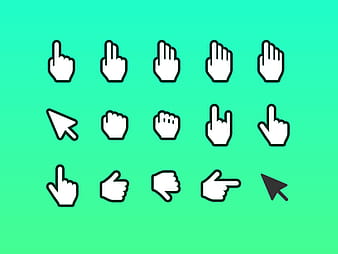 Hand Cursor Icons sketch file sketch vector