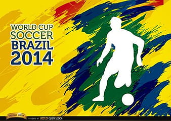 Brushstrokes World Cup Soccer Brazil player