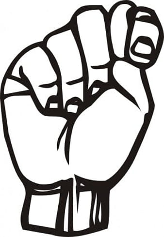 Sign Language T svg odg vector