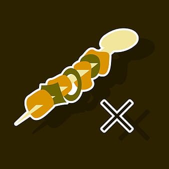 Sticker cartoon of meat sauce grill and other vector ai eps