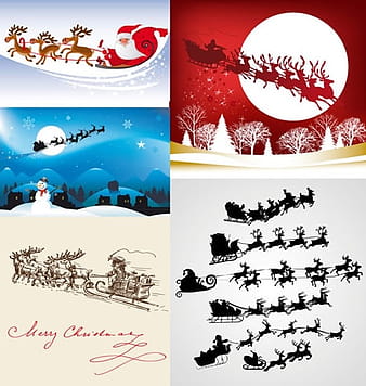 Père Noël de vecteur volant dans les airs eps