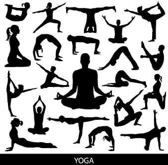 Yoga silhouette  vector ai