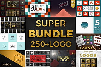 Plantillas de Super Logo Freebie psd
