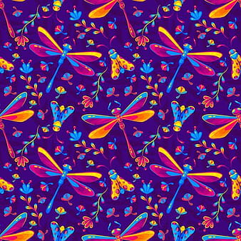 Dragonfly background pattern vector eps