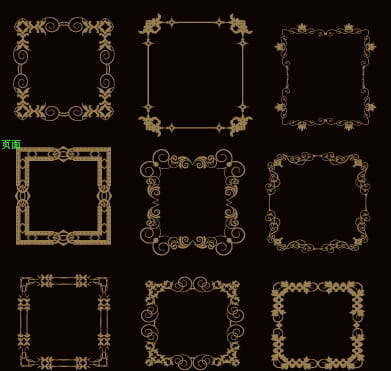 Luxury classical frames vector eps
