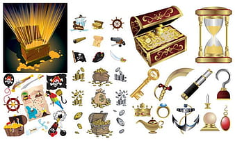 Pirate Treasure Series eps vector