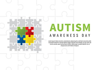 Autism Awareness Puzzle Poster eps svg vector