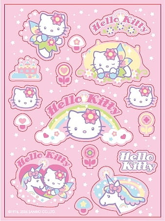 Kitty with pink unicorn vector ai