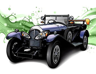 Cartoon classic cars  eps vector