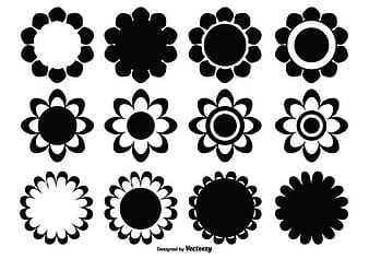 Sortiertes Blumenform-Set ai eps