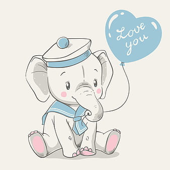 Cute elephant baby cartoon vector  eps