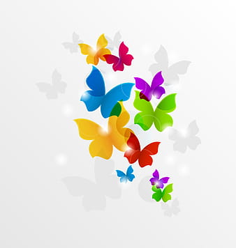 Abstract rainbow butterflies colorful background vector ai eps
