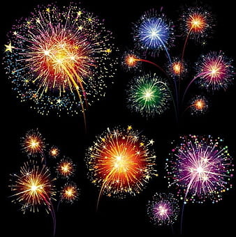 Vector 7 brilliant fireworks fireworks ai