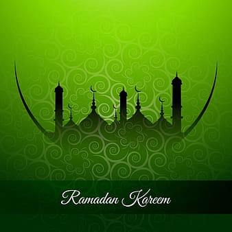 Ramadan kareem green background eps vector
