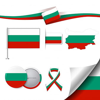 Bulgaria representative elements collection eps vector