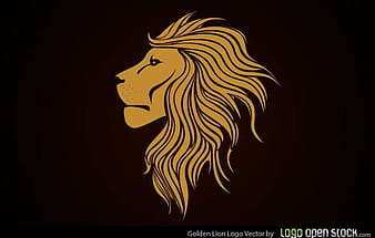 Golden Lion Logo Vector Free ai