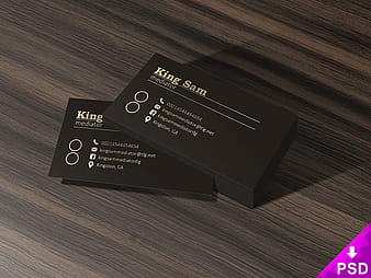 Dark Business Cards Mockup psd vector